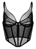 Zhilyova mesh panelled corset - Black