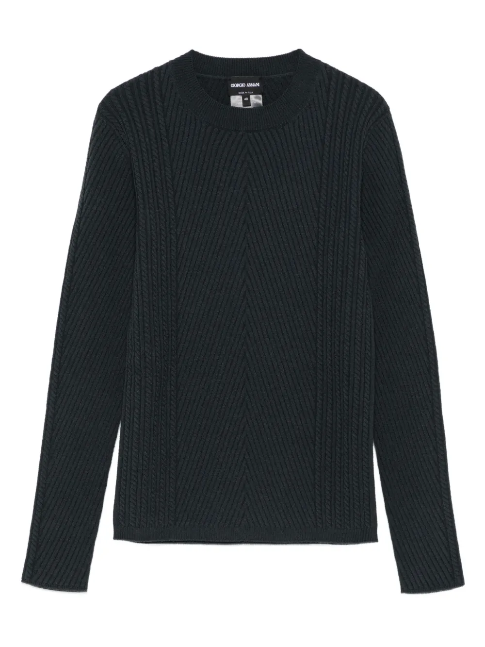 Giorgio Armani herringbone cable knit sweater | Green | Image 1