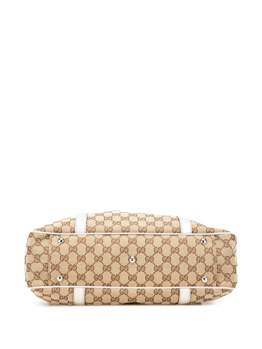 Pre-owned Gucci 2000-2015 Gg Canvas Twins Tote Bag In Brown