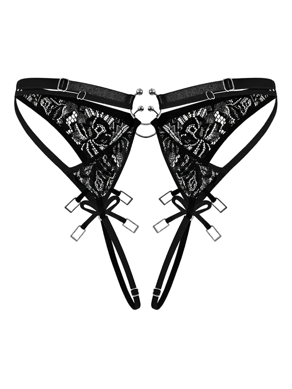 Zhilyova Aurora lace ring briefs | Black | Image 1