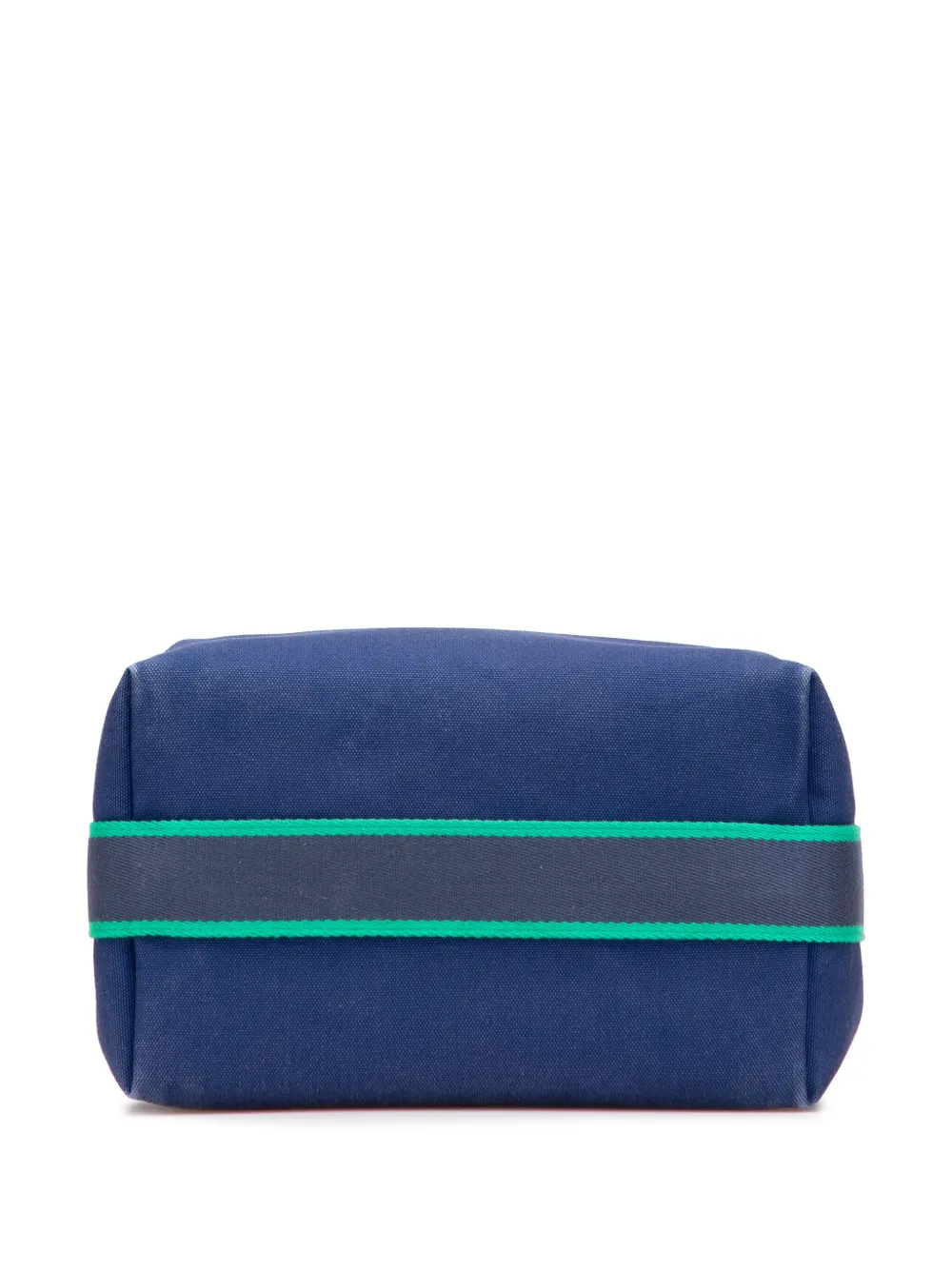 Pre-owned Hermes 2020-2025 Small Canvas Bride A Brac Vanity Bag In Blue