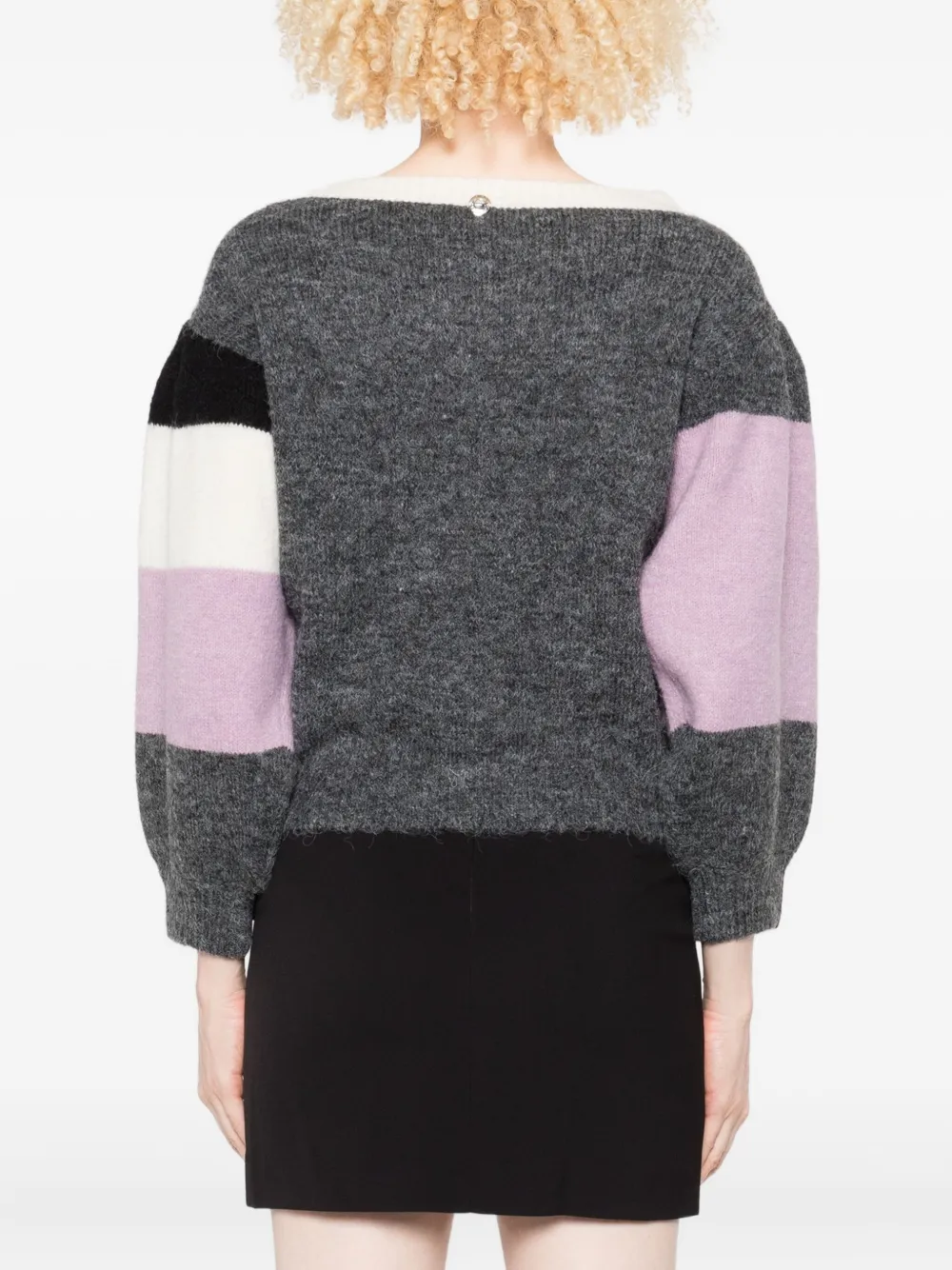 TWINSET embellished panelled sweater Zwart