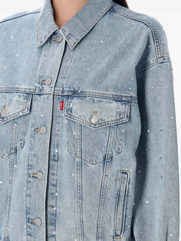 Levi's 90's crystal-embellished Jacket Blue FARFETCH AU