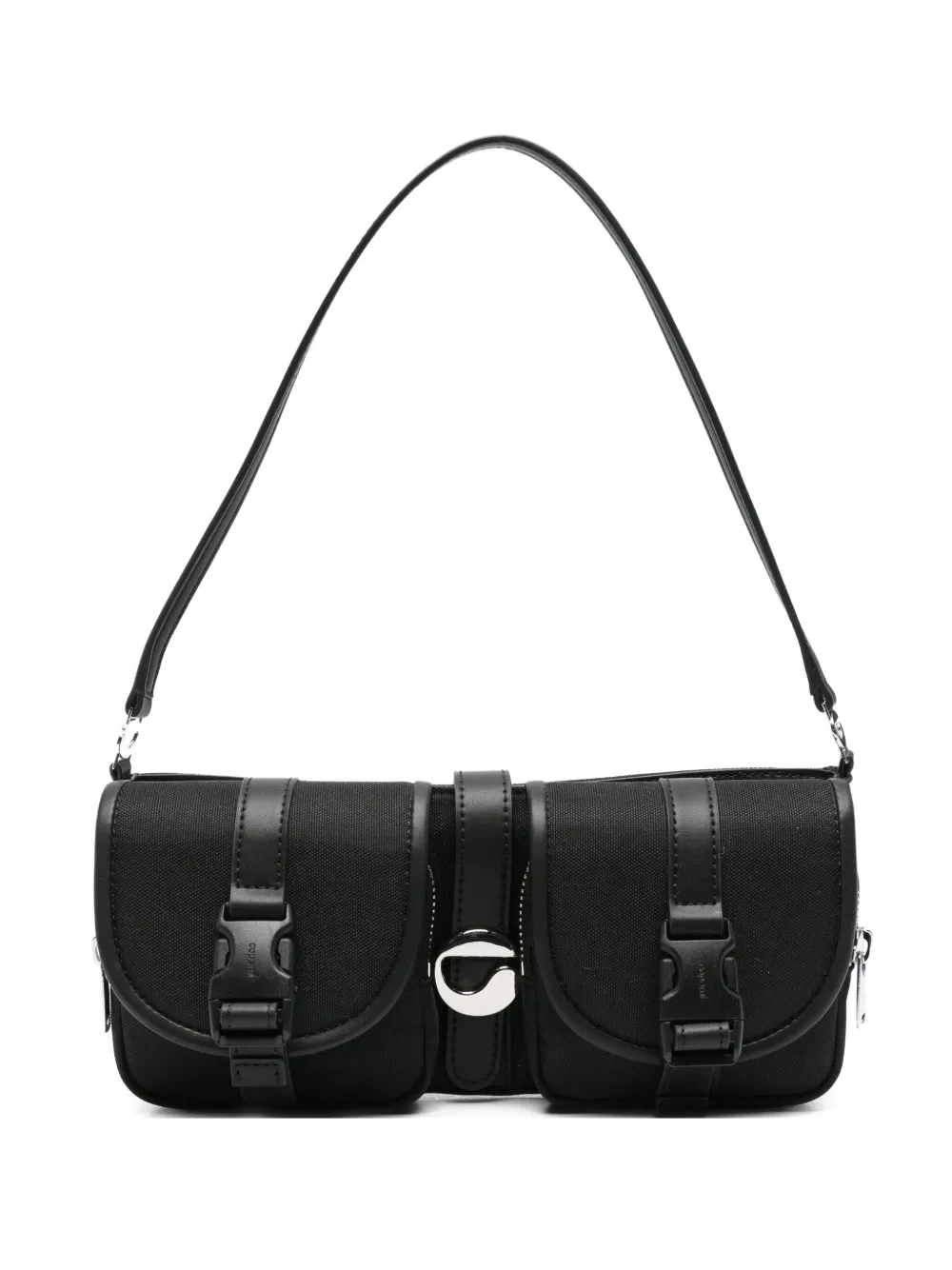 Coperni Cargo logo-buckle shoulder bag Zwart