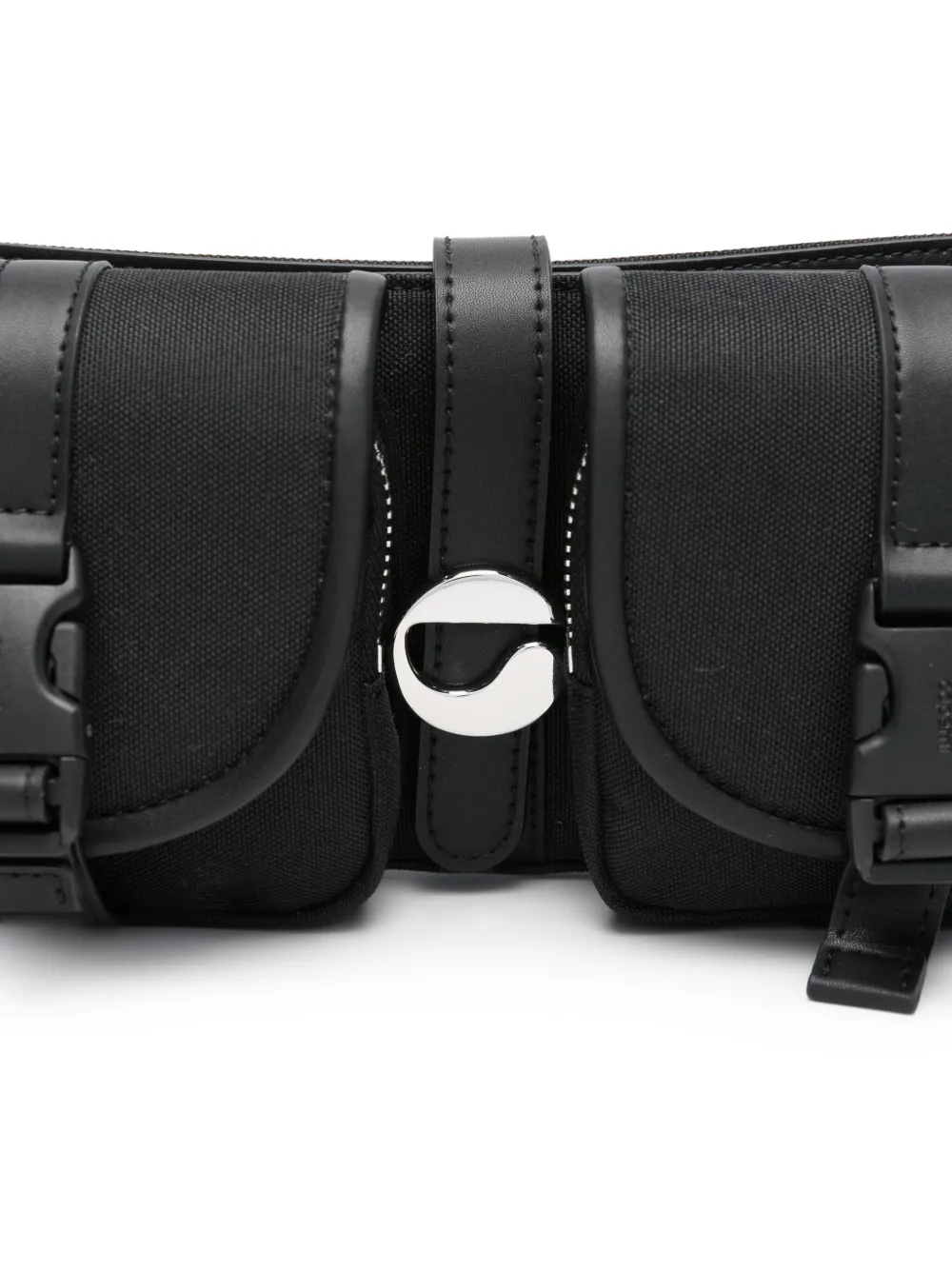 Coperni Cargo logo-buckle shoulder bag Zwart