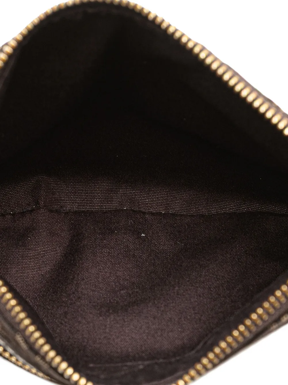 Pre-owned Louis Vuitton 2011 Monogram Mini Lin Mini Pochette Accessoires Handbag In Brown