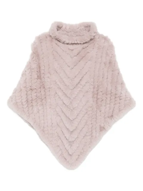 LIU JO Rollkragen-Poncho mit Zickzackmuster