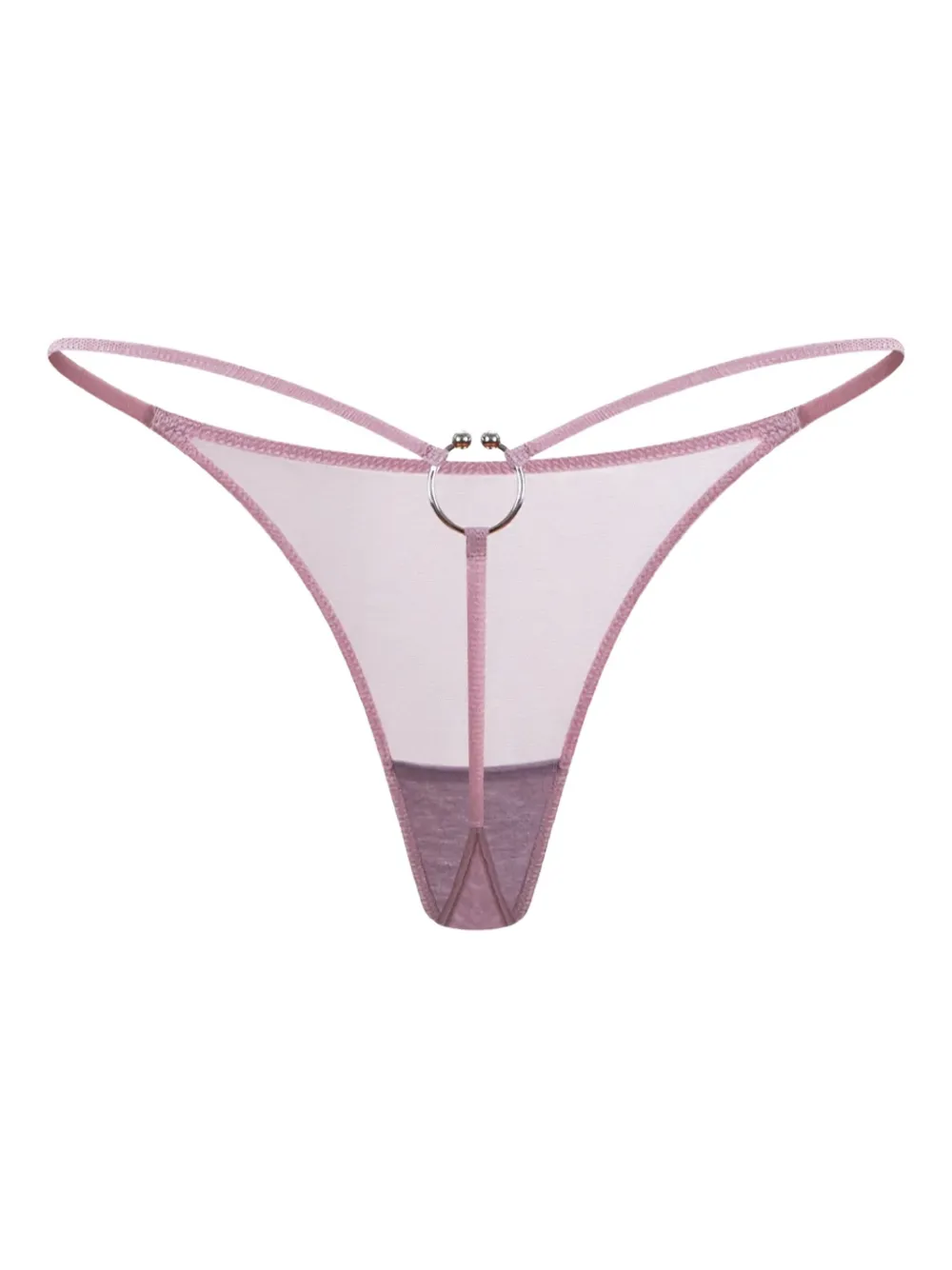 Zhilyova String met ringdetail - Roze