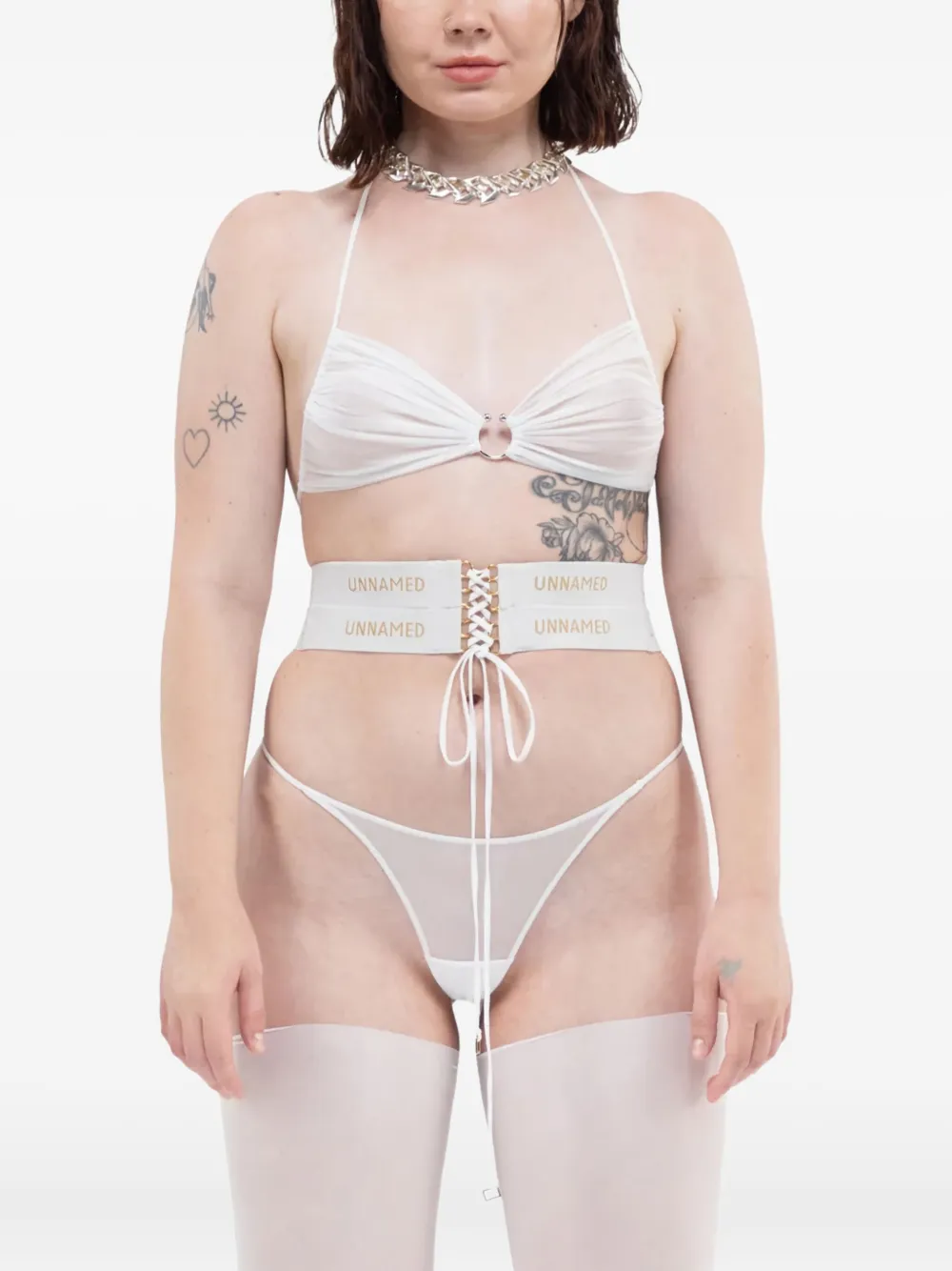 Zhilyova Dune string met ringdetail Wit