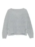 LIU JO ribbed pearl-embellished sweater - Grey