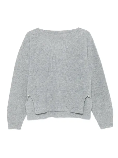 LIU JO ribbed pearl-embellished sweater