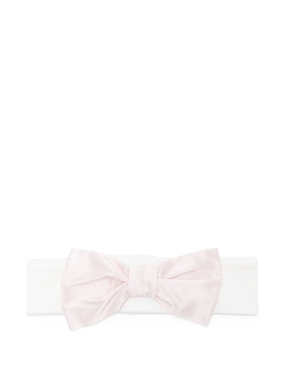 La Stupenderia bow-detail satin headband Wit