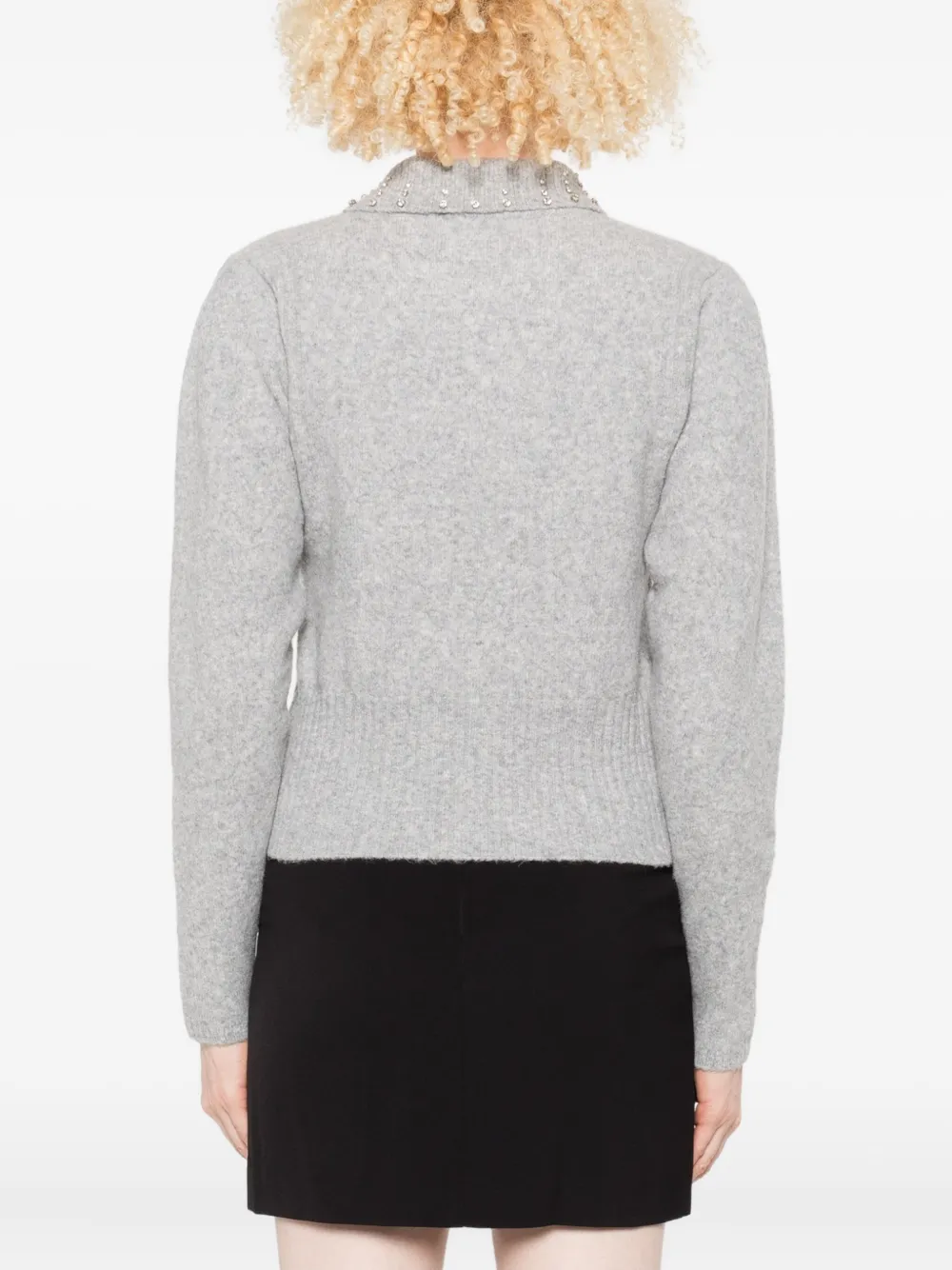TWINSET embellished-collar sweater Grijs