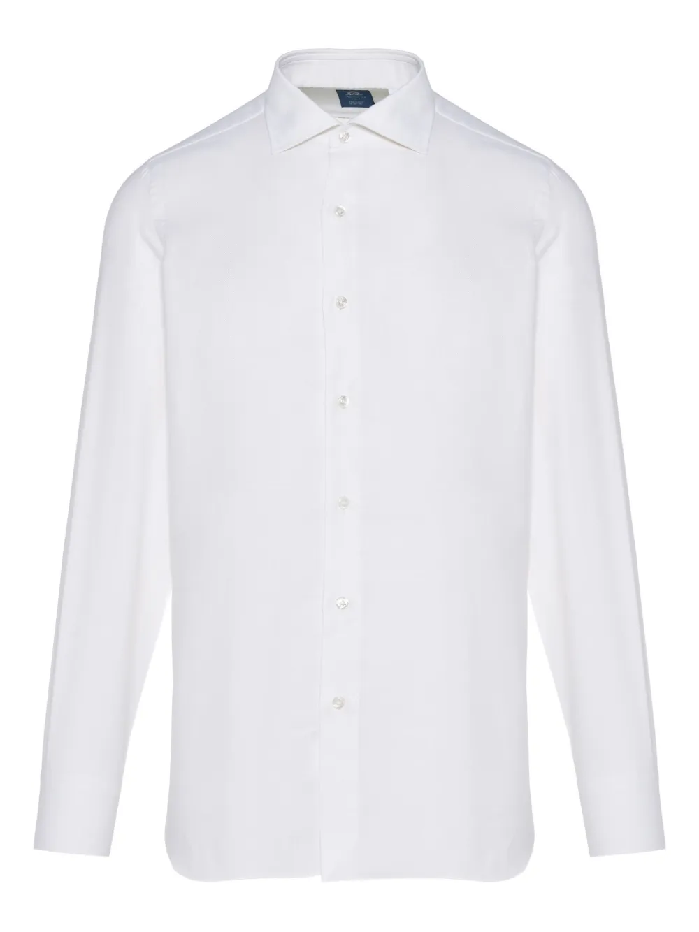 Finamore 1925 Napoli Long-sleeved Button-down Shirt In White