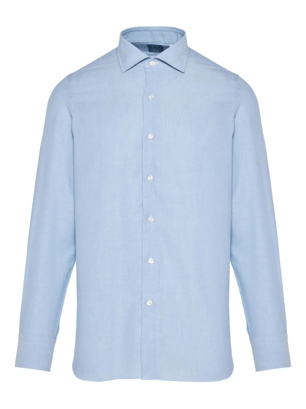 Finamore 1925 Napoli Long Sleeve Button-down Shirt In Blue