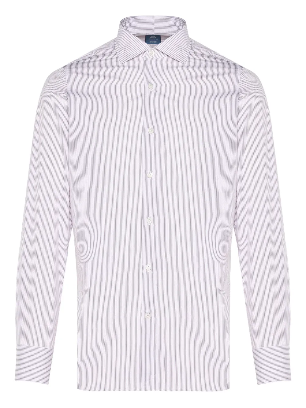 Finamore 1925 Napoli pinstripe long-sleeve shirt Roze