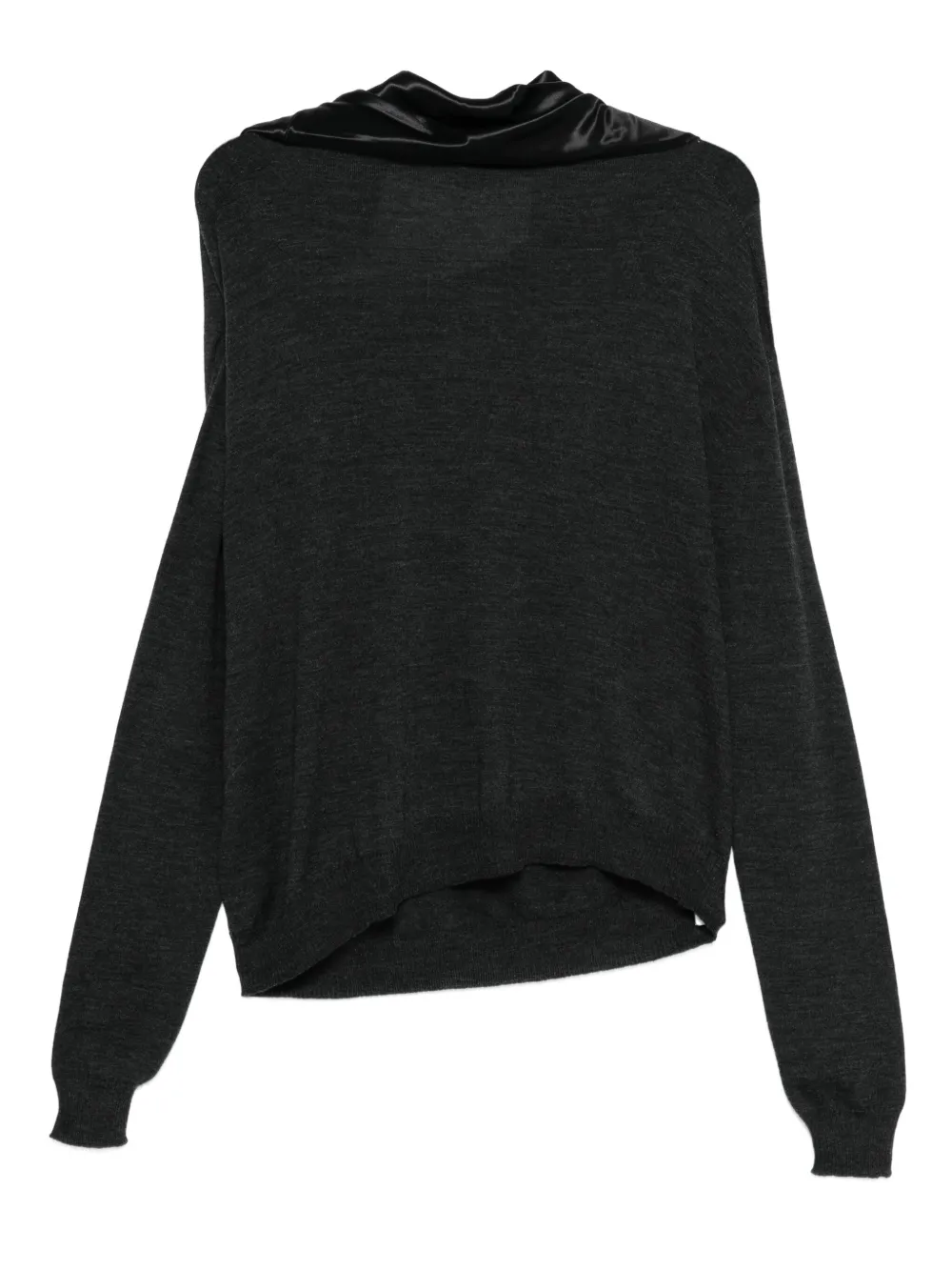 Alberta Ferretti satin-trimmed wool sweater | Knitted Sweaters | Image 2