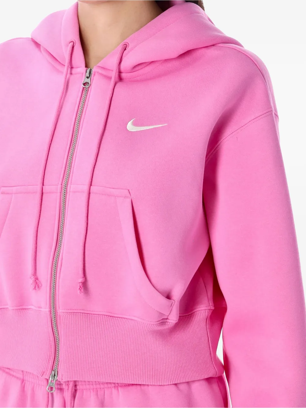 Nike zip-up cropped hoodie Roze