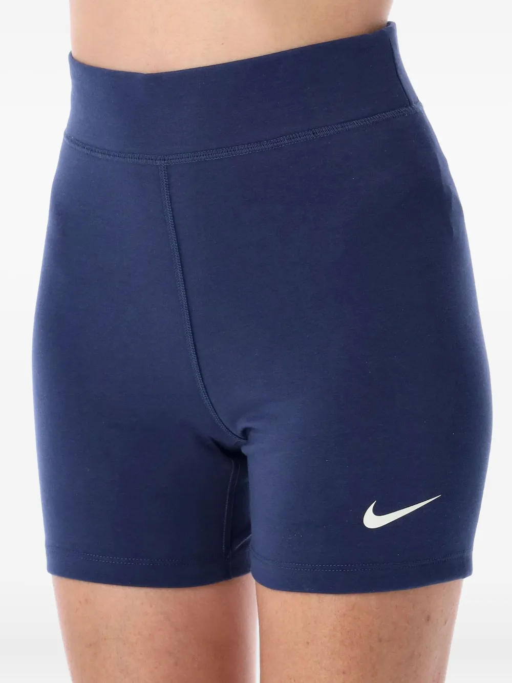 Nike high-waist logo shorts Blauw