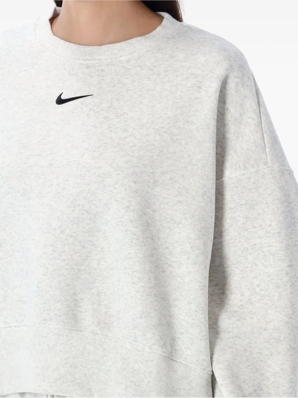 Nike Swoosh-logo crew-neck sweatshirt Grijs
