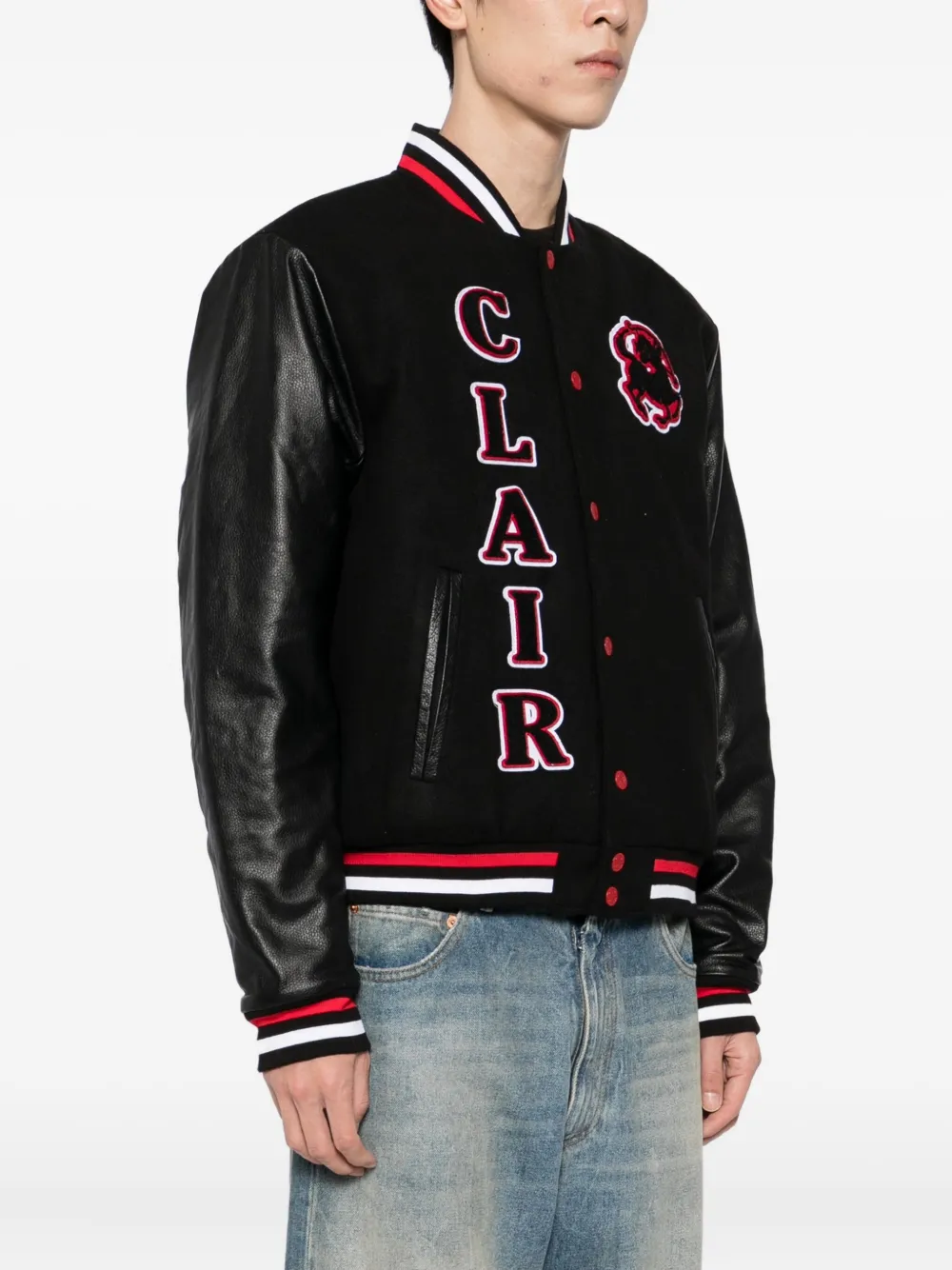 Sinclair Patch-emblem Bomber Jacket In Black