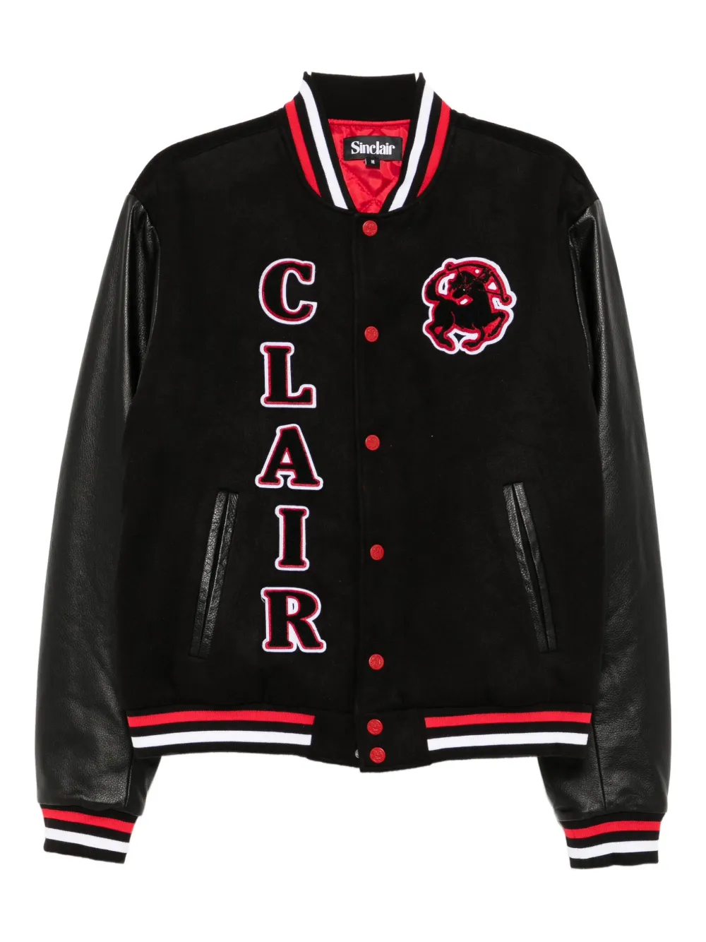 Sinclair Patch-emblem Bomber Jacket In Black