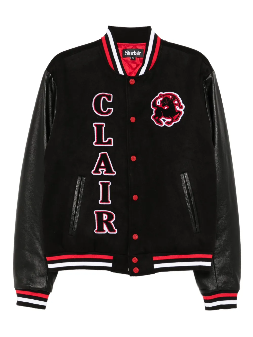 Sinclair patch-emblem bomber jacket | Black | Image 1
