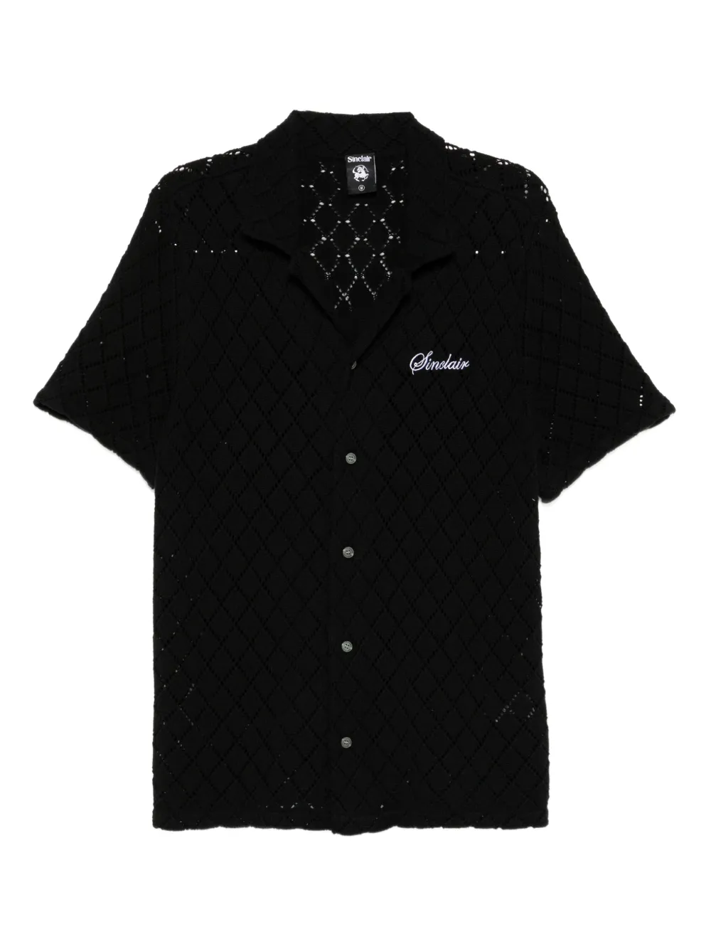 Sinclair logo-embroidered shirt | Black | Image 1