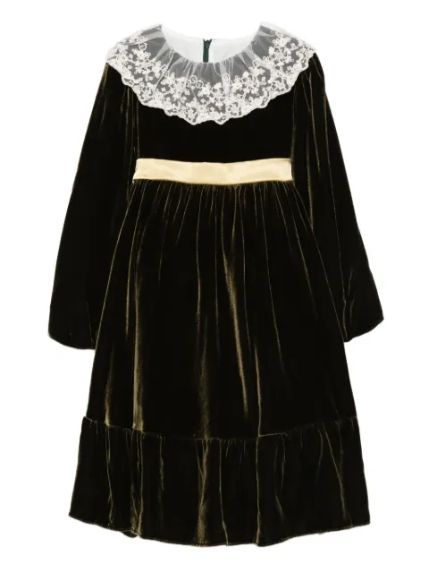 La Stupenderia vestido con cuello de encaje