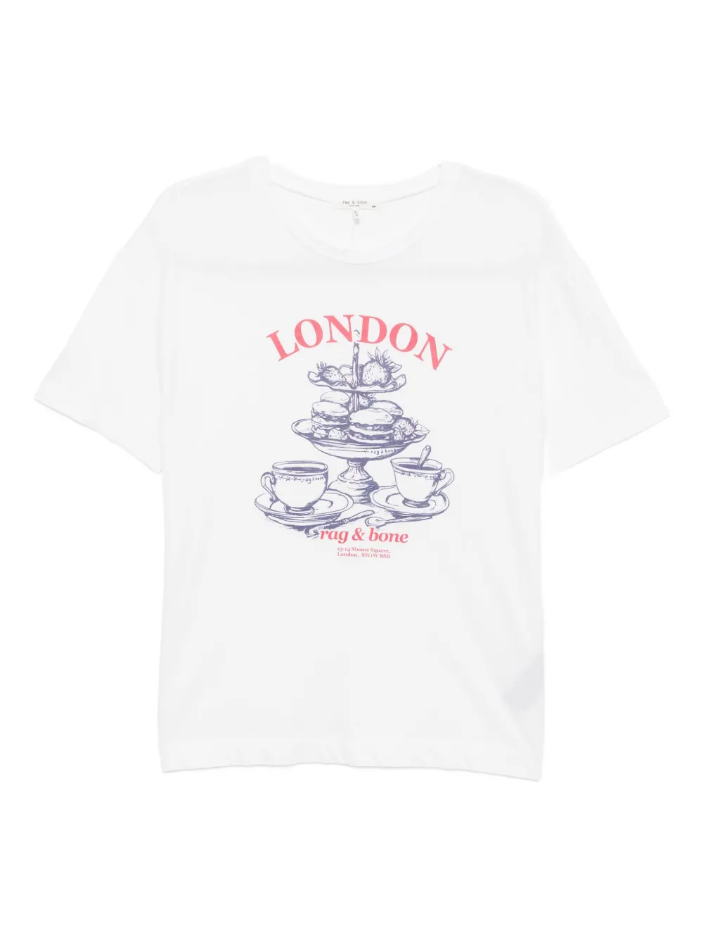 Rag & Bone London Graphic T-shirt In White