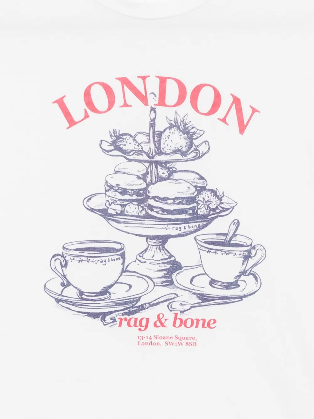 Rag & Bone London Graphic T-shirt In White