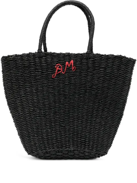 DAMSON MADDER logo straw toto bag