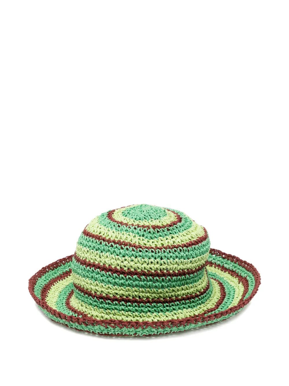 DAMSON MADDER Raffia vissershoed Groen