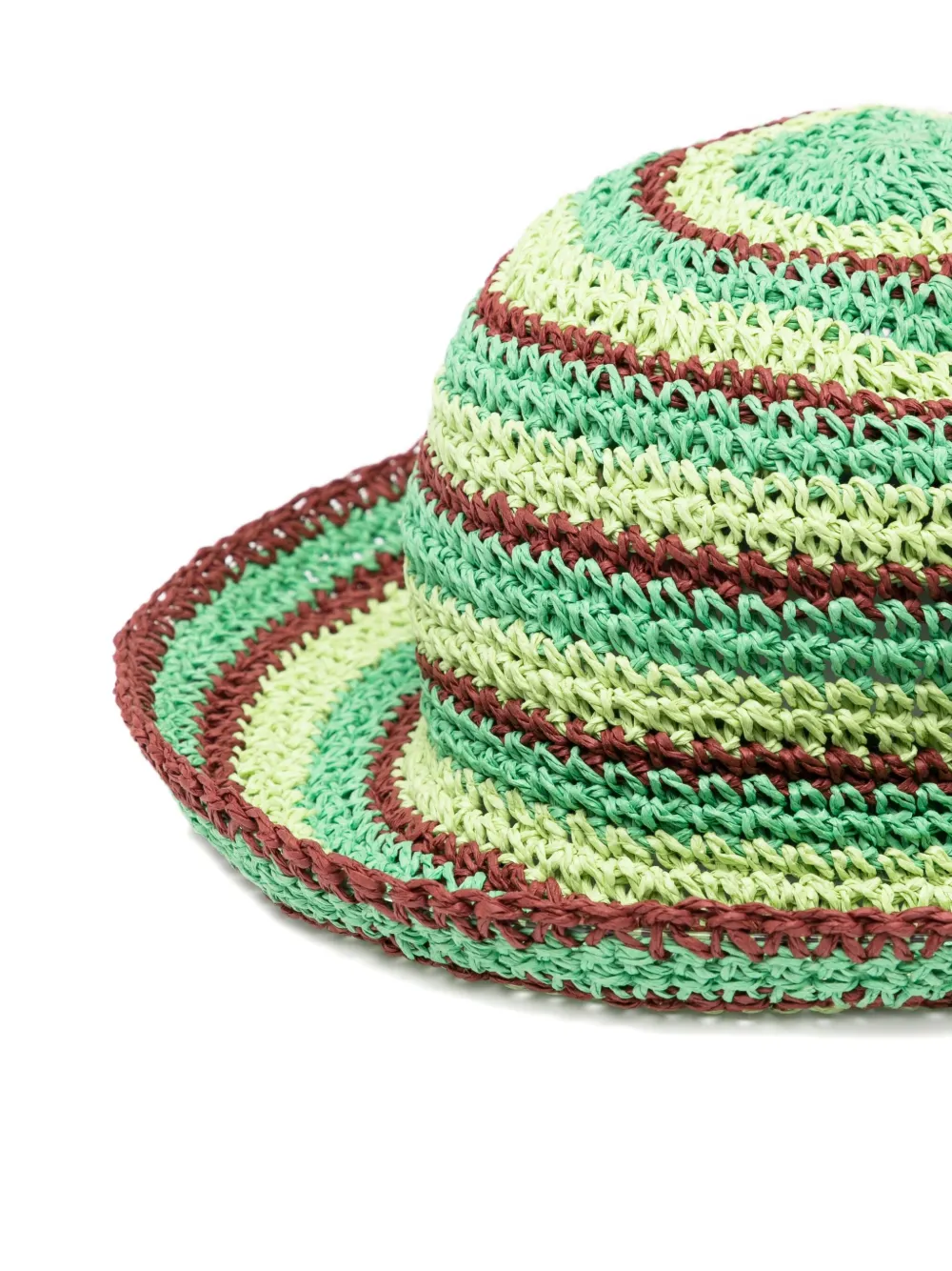 DAMSON MADDER Raffia vissershoed Groen
