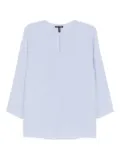 Eileen Fisher silk georgette-crepe tunic - Blue