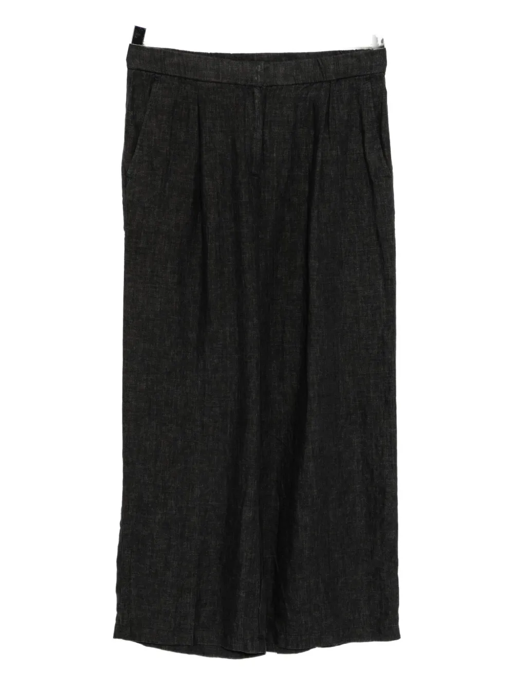 Eileen Fisher Linen Wide-leg Trousers In Gray