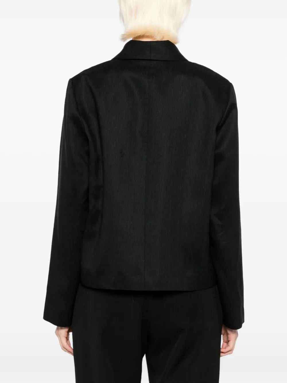 Eileen Fisher Zijden blazer met sjaalkraag Zwart