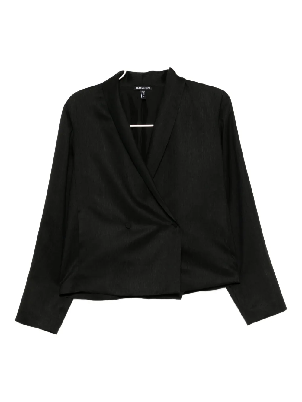 Eileen Fisher Zijden blazer met sjaalkraag Zwart