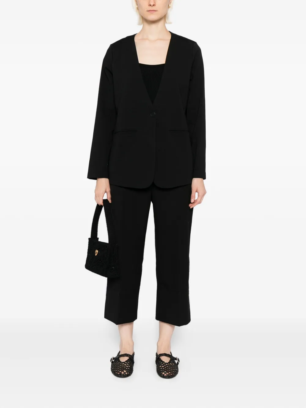 Eileen Fisher Blazer met V-hals Zwart