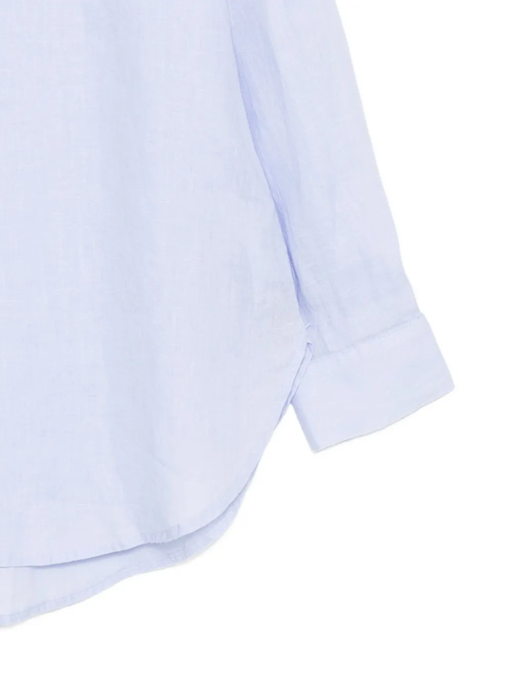 Eileen Fisher Oversize Organic Cotton Button-up Shirt In Blue