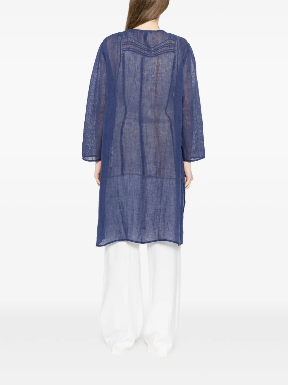 Eileen Fisher Linnen jas Blauw