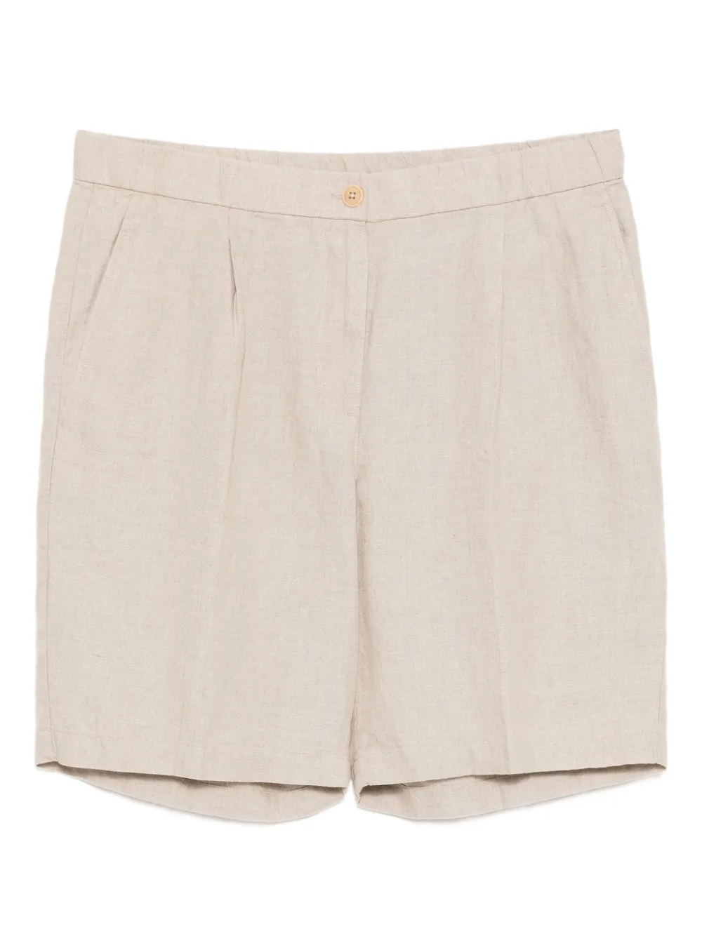 Eileen Fisher pleated linen shorts | Neutrals | Image 1