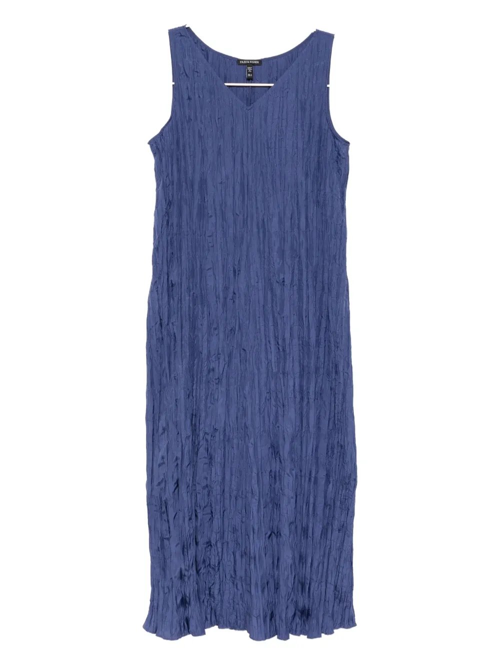 Eileen Fisher Pleated Silk Dress In Bluette In Purple