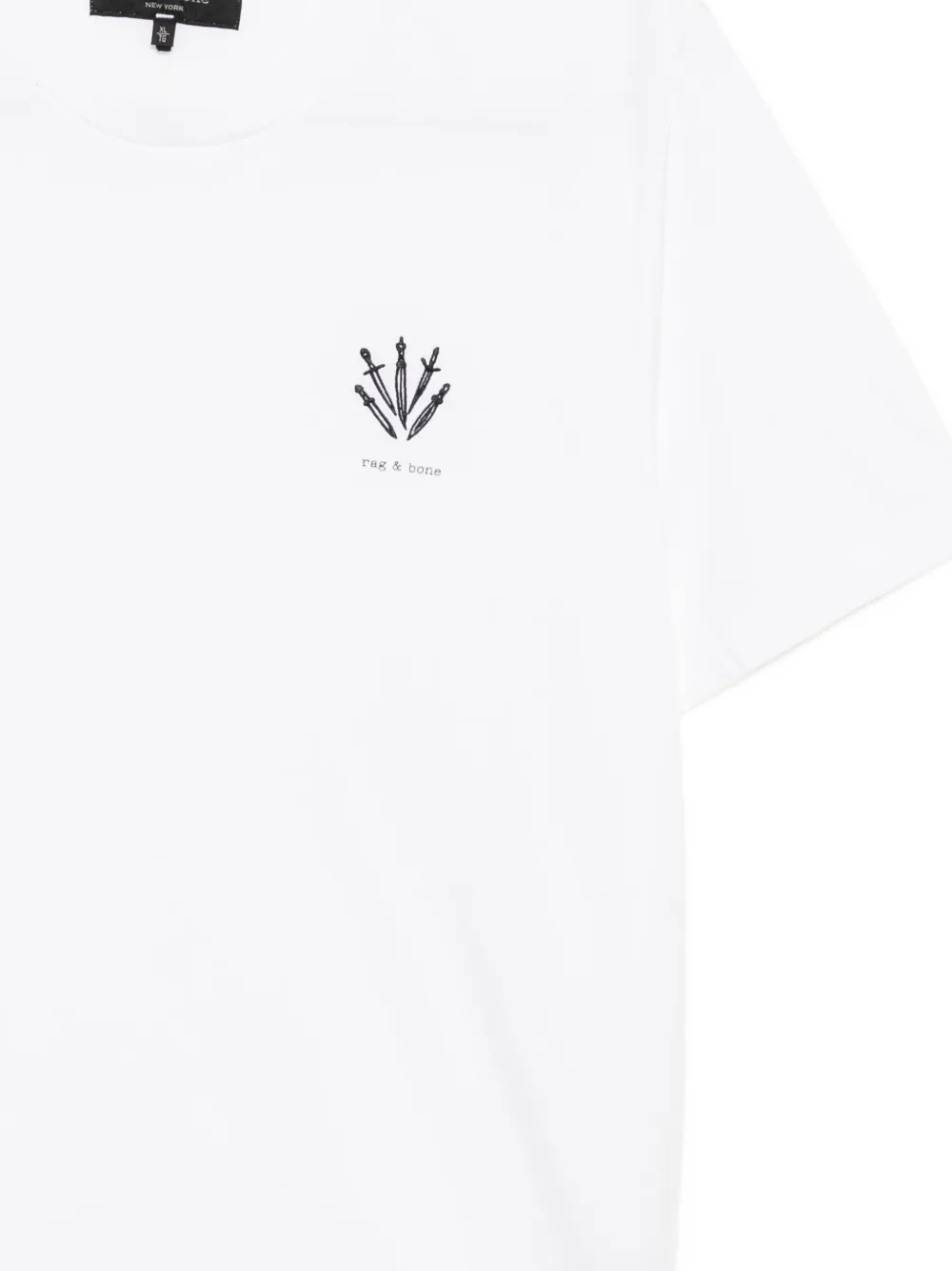 rag & bone Dagger T-shirt met borduurwerk Wit