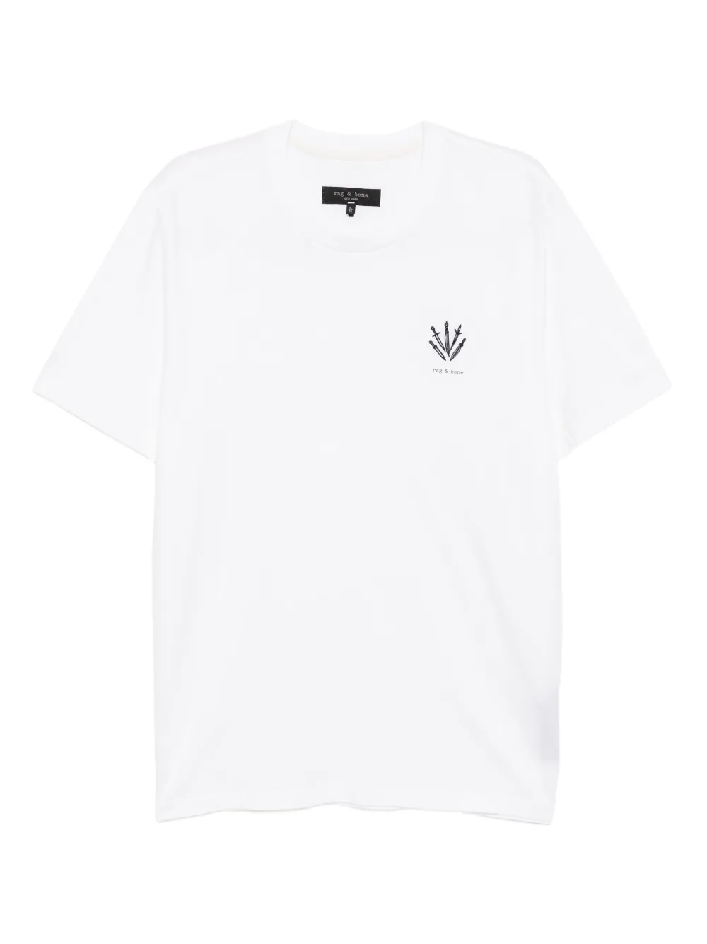 Rag & bone Dagger T-shirt met borduurwerk Wit