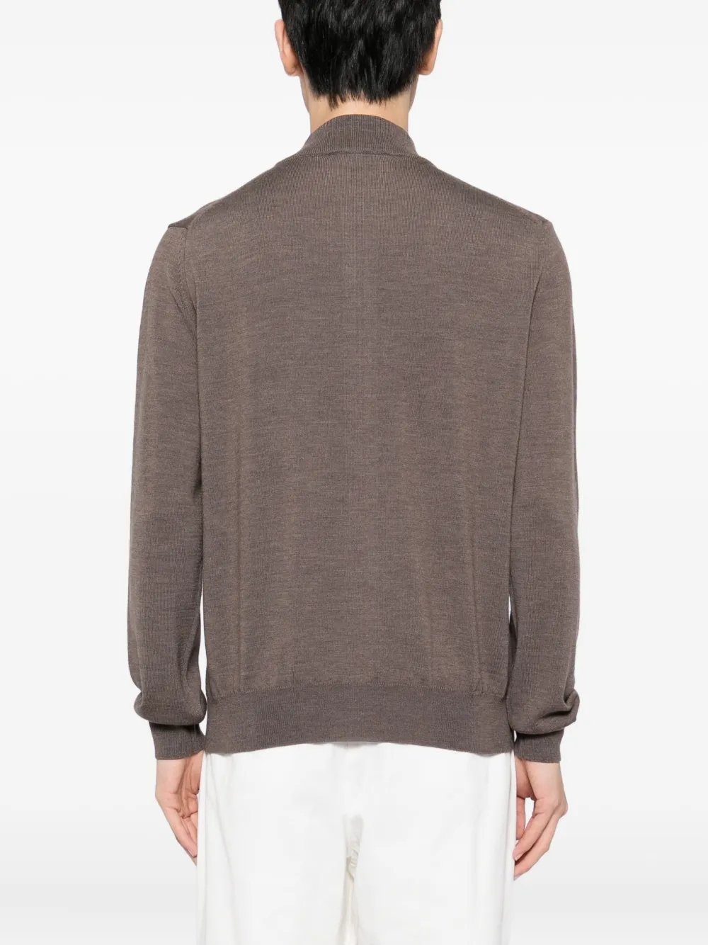 Aurélien Merino Zipper Cardigan In Gray