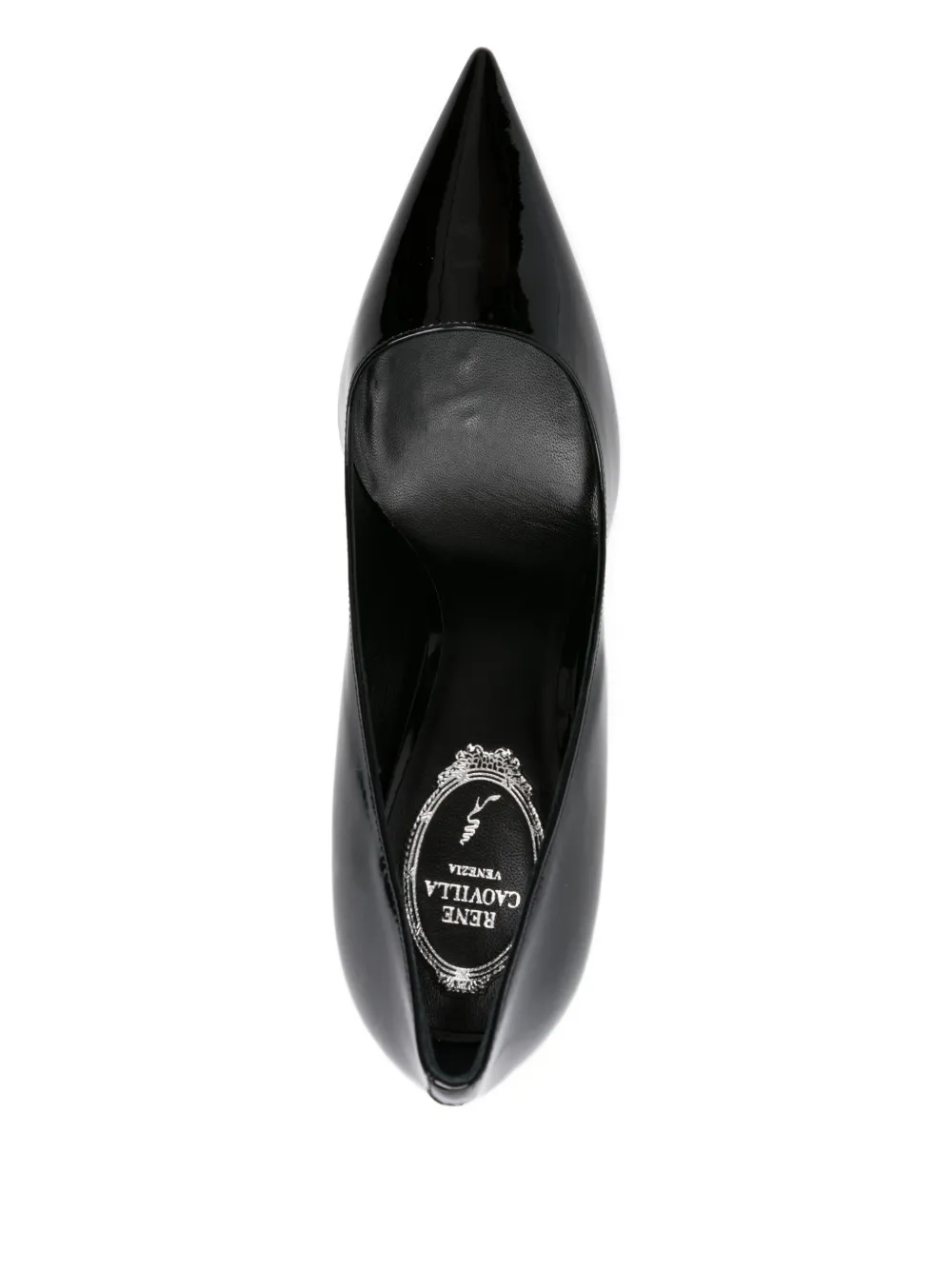 René Caovilla 100mm pointed-toe stiletto heeled pumps Black