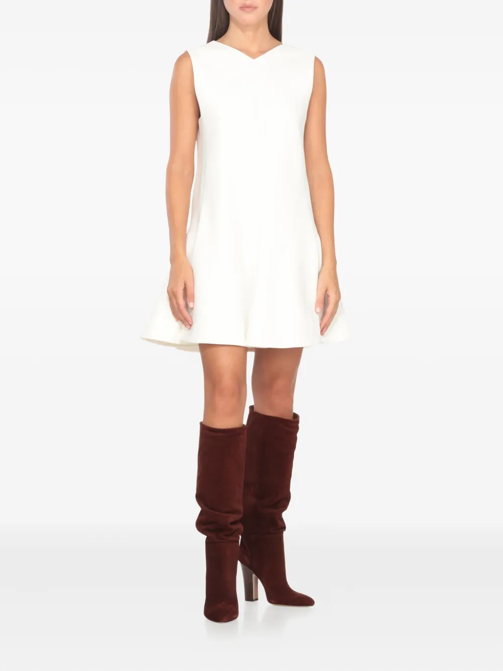 Paris Texas 100mm Lavinia knee-high leather boots Brown