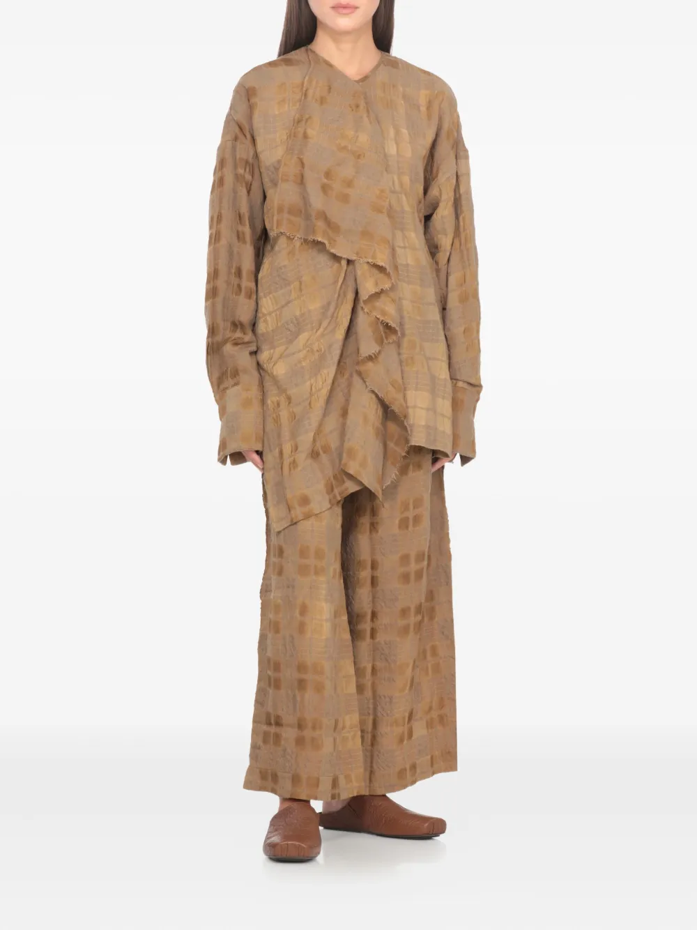 Uma Wang Muiltjes met vierkante neus Bruin