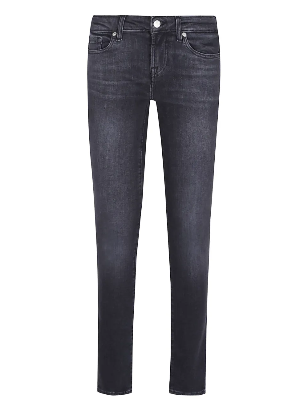 7 For All Mankind logo-patch jeans Zwart